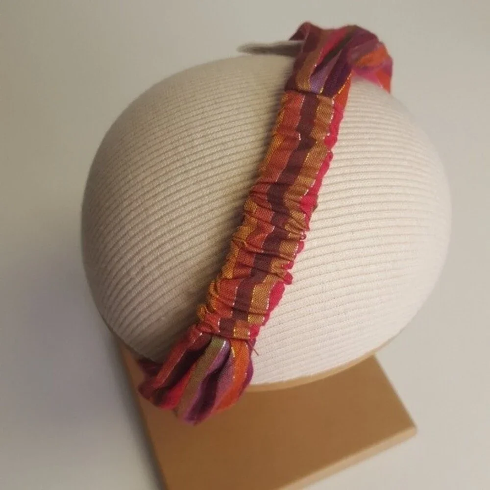 Gymboree Fall Gold Metallic Stripe Baby Bow